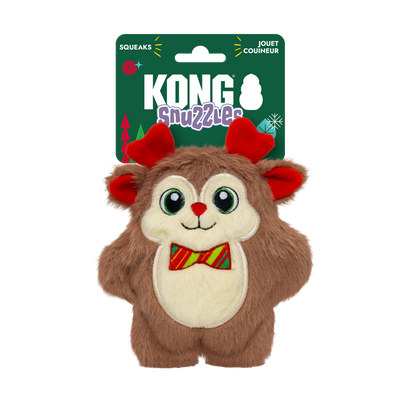 KONG Holiday Snuzzles Bow Tie Reindeer Small